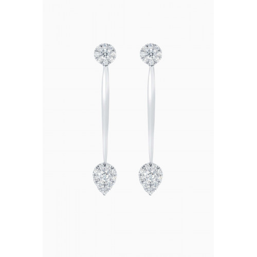 Damas - OneSixEight Diamond Earrings in 18kt White Gold