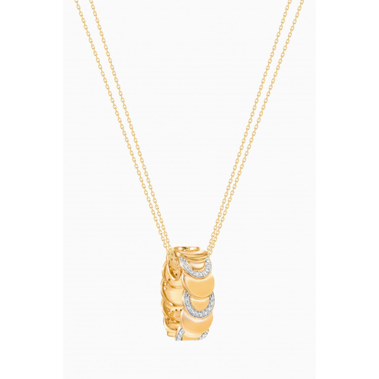 Damas - Revolve Diamond Pendant Chain in 18kt Yellow Gold Yellow