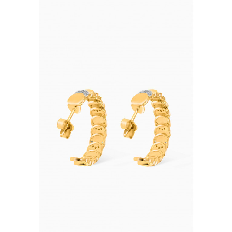 Damas - Revolve Diamond Earrings in 18kt Yellow Gold Yellow