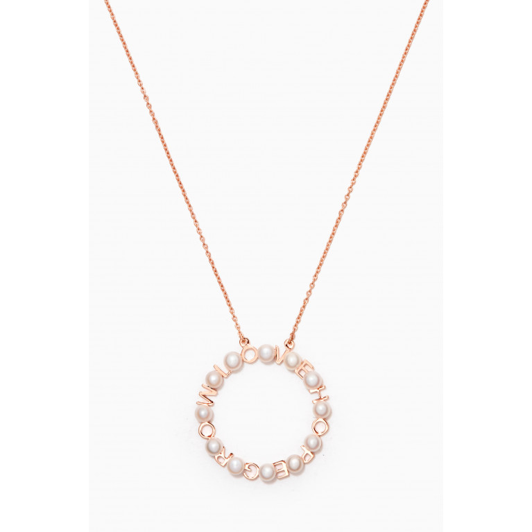Damas - Love, Hope, Grow Necklace with Pearls in 14kt Rose Gold