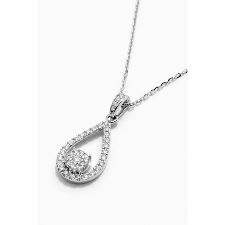 Damas - OneSixEight Diamond Pendant Chain in 18kt White Gold