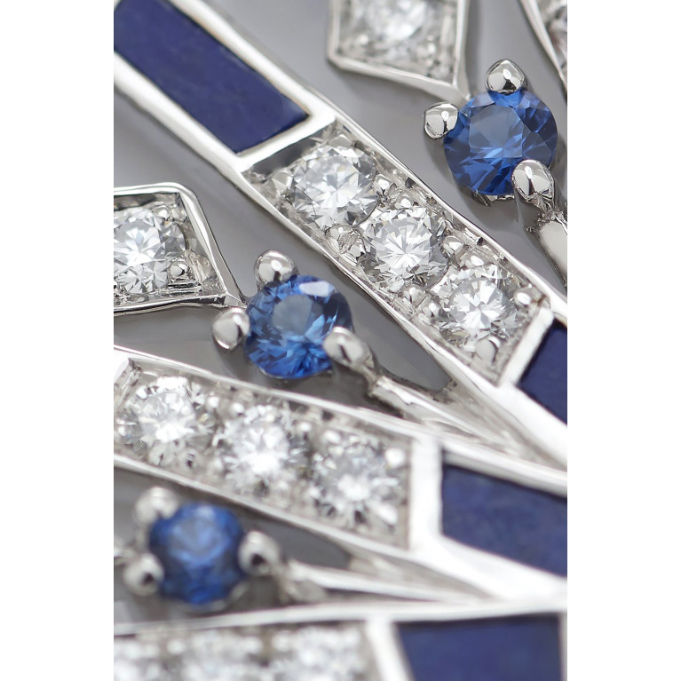 Garrard - Fanfare Symphony Lapis Lazuli & Blue Sapphire Openwork Pendant with Diamonds in 18kt White Gold