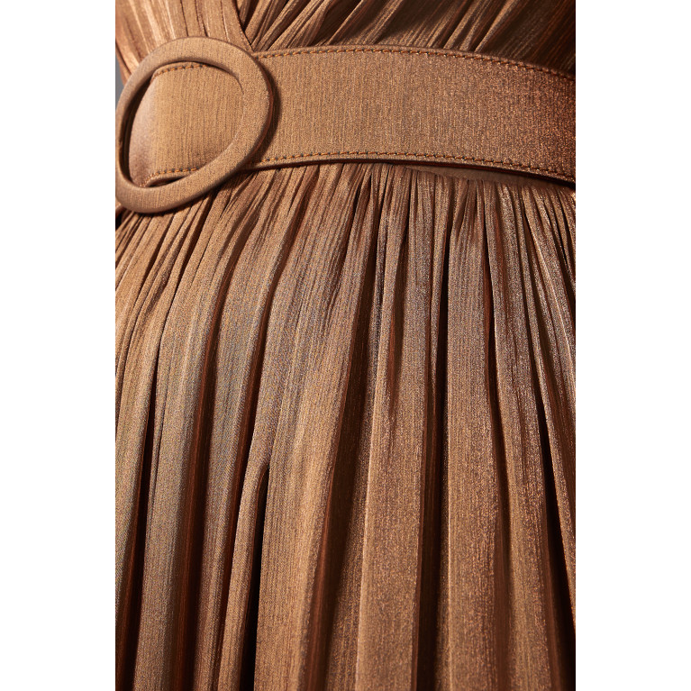 Costarellos - Mira Draped Gown in Lurex Georgette