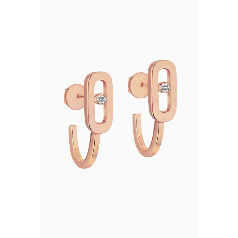 Messika - Move Uno Mini Diamond Hoops in 18kt Rose Gold