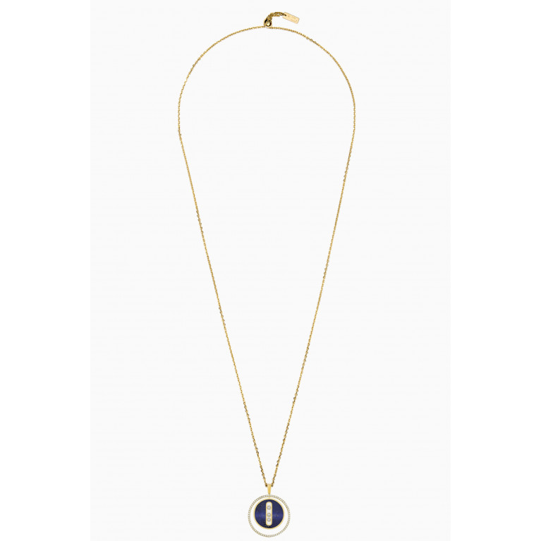 Messika - Lucky Move MM Lapis Lazuli Necklace with Diamonds in 18kt Yellow Gold