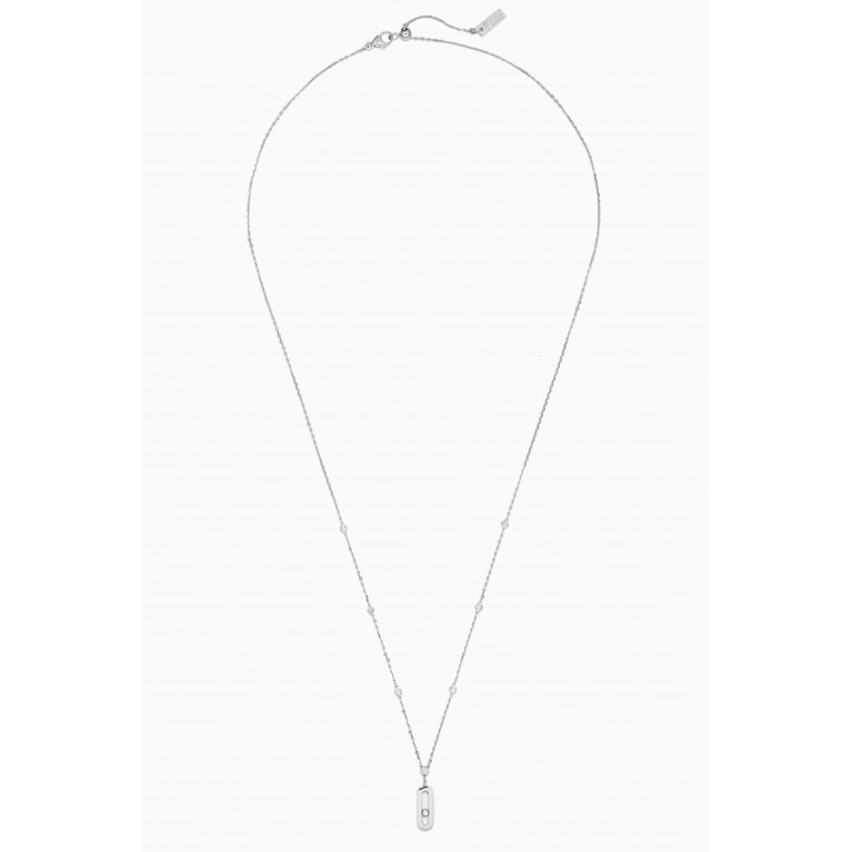 Messika - Move Uno Diamond Long Necklace in 18kt White Gold White