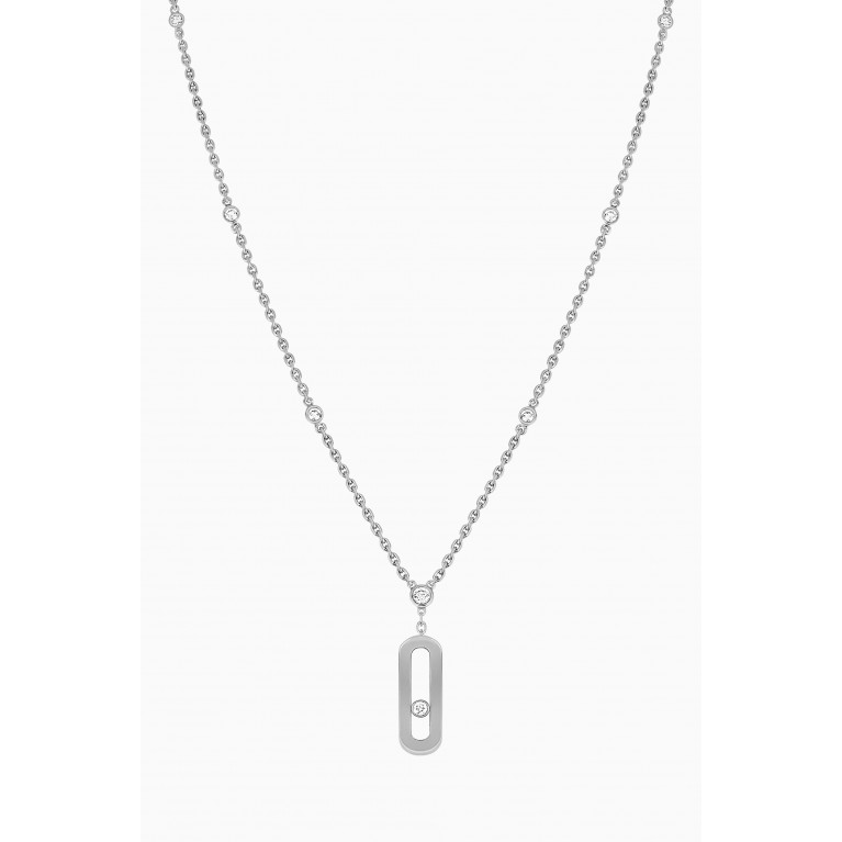 Messika - Move Uno Diamond Long Necklace in 18kt White Gold