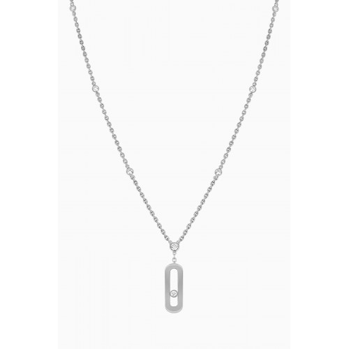 Messika - Move Uno Diamond Long Necklace in 18kt White Gold White