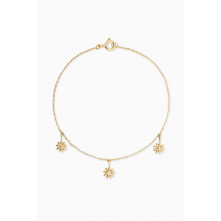 STONE AND STRAND - Daisy Bracelet with Diamonds in 10kt Yellow Gold