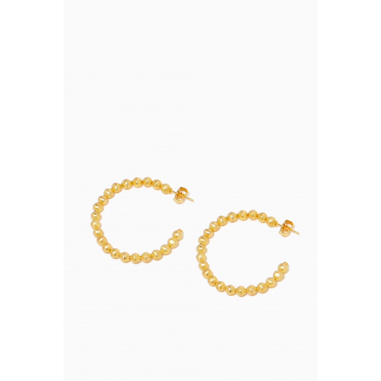 Dima Jewellery - Classic Ball Hoop Earrings in 18kt Gold