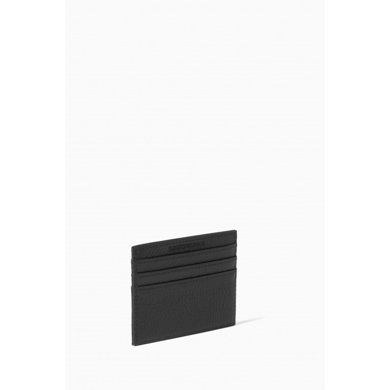 Emporio Armani - EA Logo Card Holder in Tumbled Leather