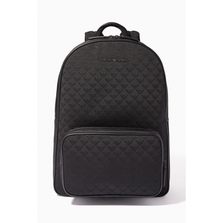 Emporio Armani - EA Monogram Backpack in Nylon Jacquard