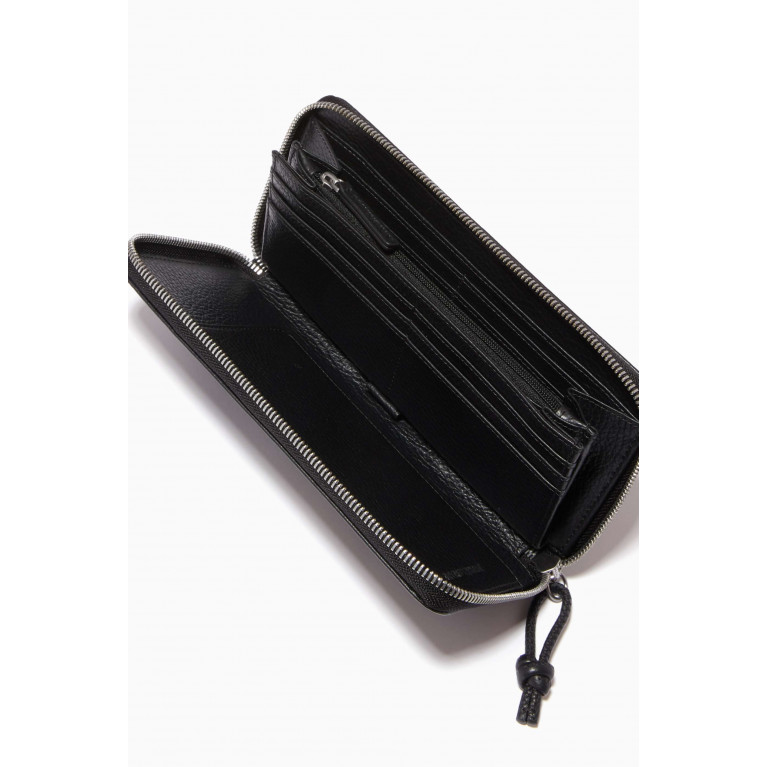 Emporio Armani - EA Zip-around Wallet in Tumbled Leather