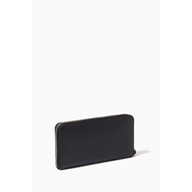 Emporio Armani - EA Zip-around Wallet in Tumbled Leather