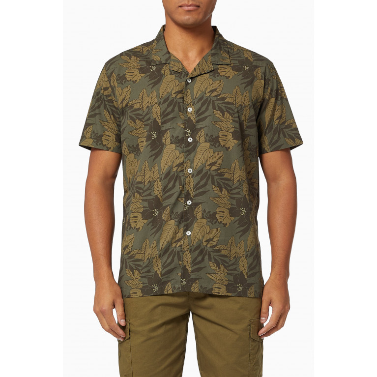NASS - Rom Hawaii Shirt in Cotton Poplin Green
