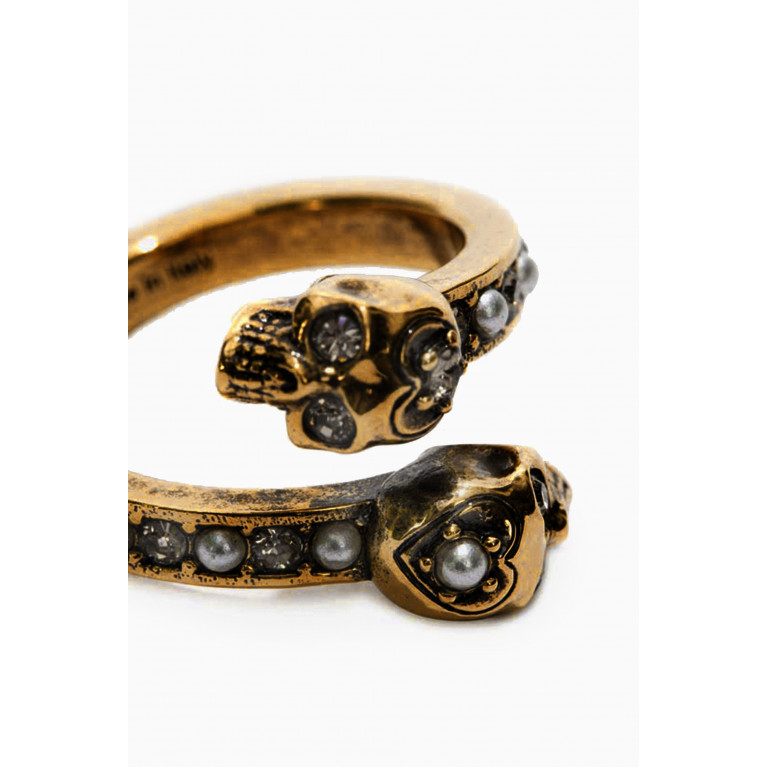 Alexander McQueen - Wrap-around Skull Ring in Brass