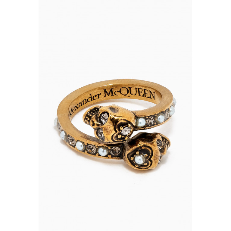 Alexander McQueen - Wrap-around Skull Ring in Brass