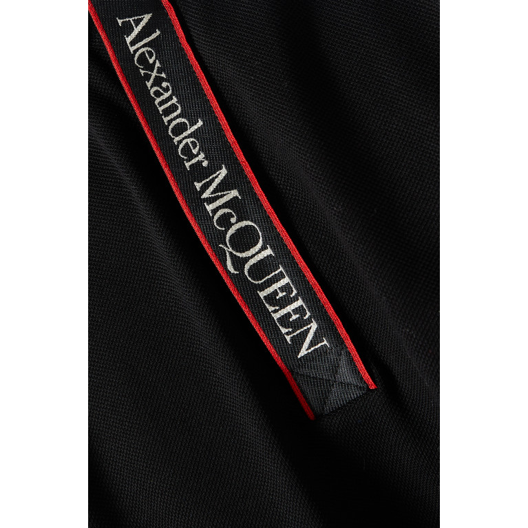 Alexander McQueen - Selvedge Logo Tape Polo in Cotton Piqué