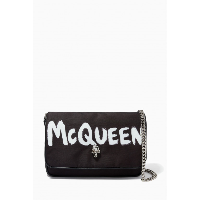 Alexander McQueen - McQueen Graffiti Small Skull Bag in Recycled Polyfaille
