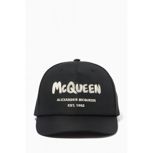 Alexander McQueen - McQueen Graffiti Baseball Cap in Polyfaille