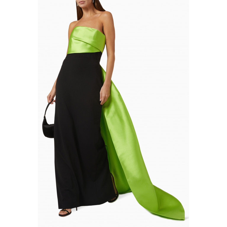 Solace London - Kinsley Maxi Dress in Twill Green