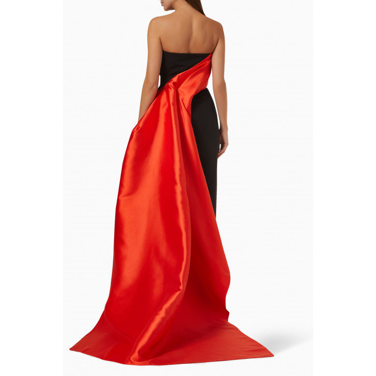 Solace London - Kinsley Maxi Dress in Twill Orange