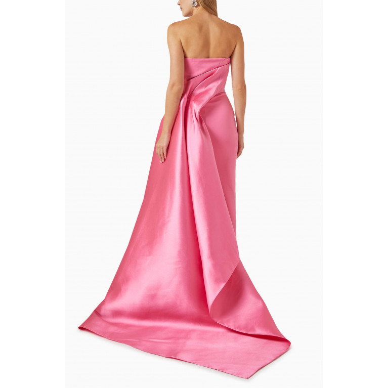Solace London - Kinsley Maxi Dress in Twill Pink