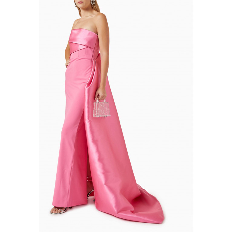 Solace London - Kinsley Maxi Dress in Twill Pink