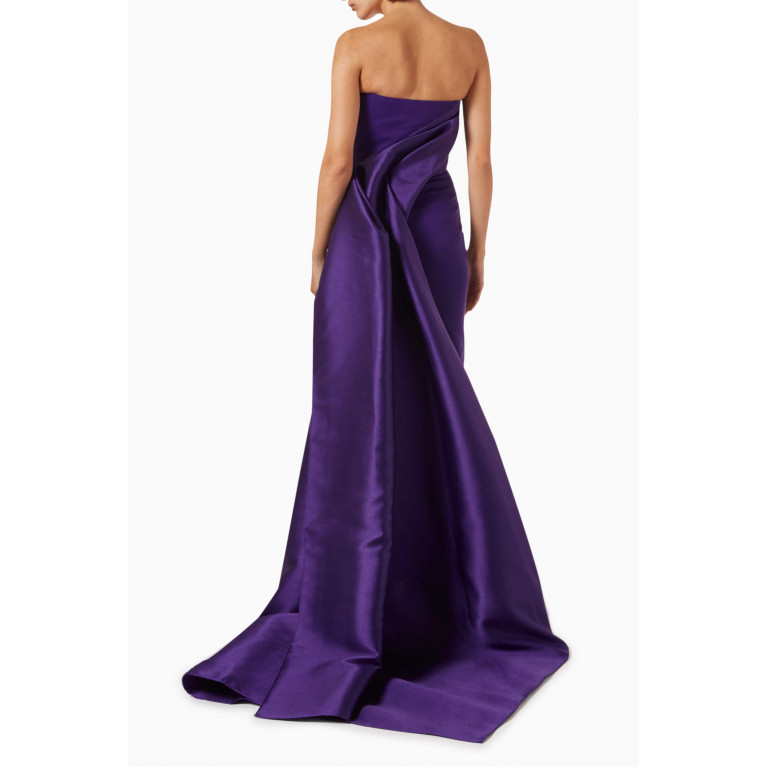 Solace London - Kinsley Maxi Dress in Twill Purple