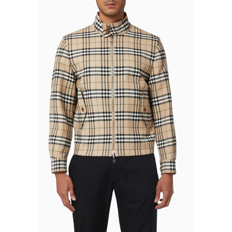 Burberry - Reversible Harrington Jacket in Check Wool Cotton
