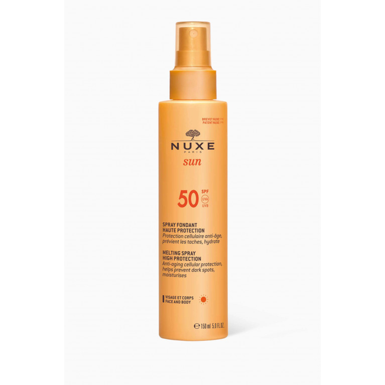 NUXE - Sun Melting Spray Spray Face and Body High Protection SPF50, 150ml