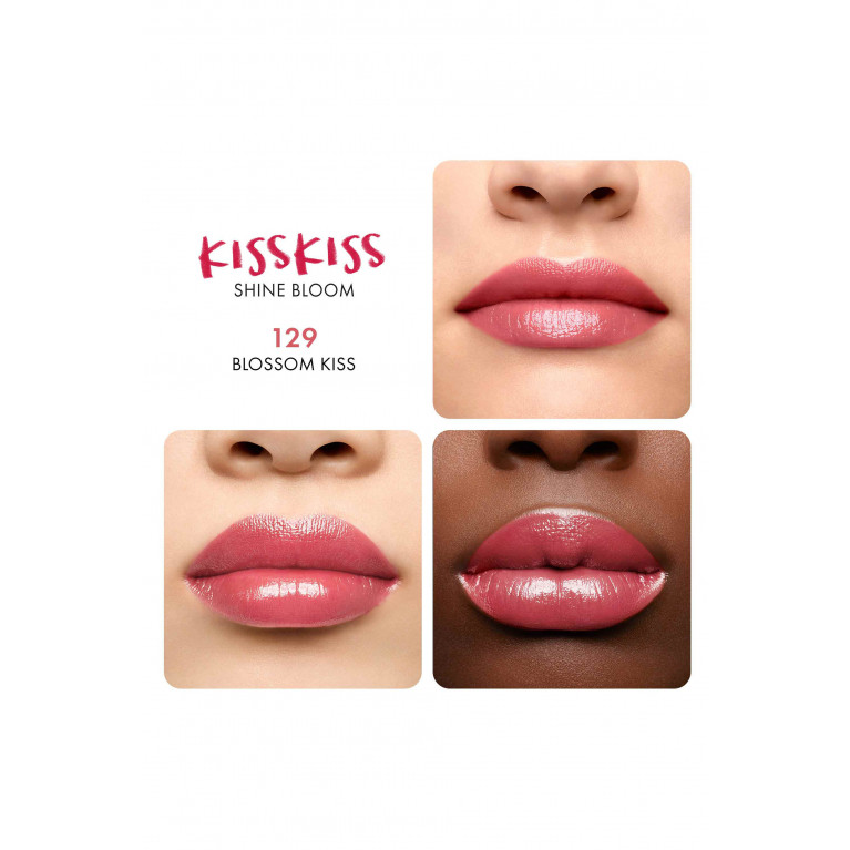 Guerlain - 129 Blossom Kiss KissKiss Shine Bloom Lipstick Balm, 3.2g