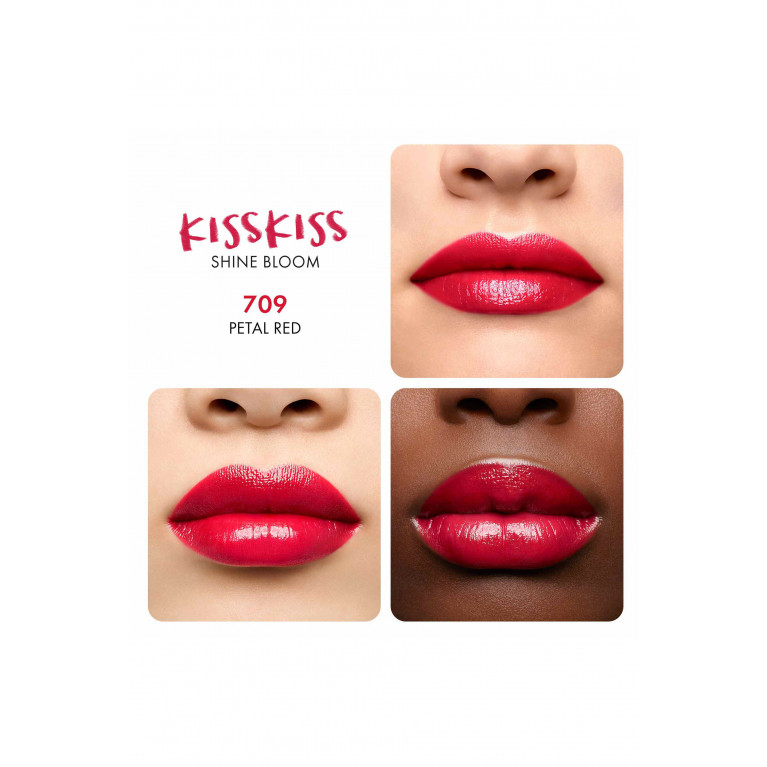 Guerlain - 709 Petal Red KissKiss Shine Bloom Lipstick Balm, 3.2g