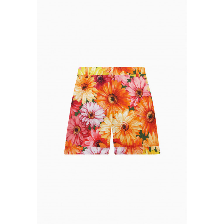 Dolce & Gabbana - Floral-print Shorts in Cotton Poplin
