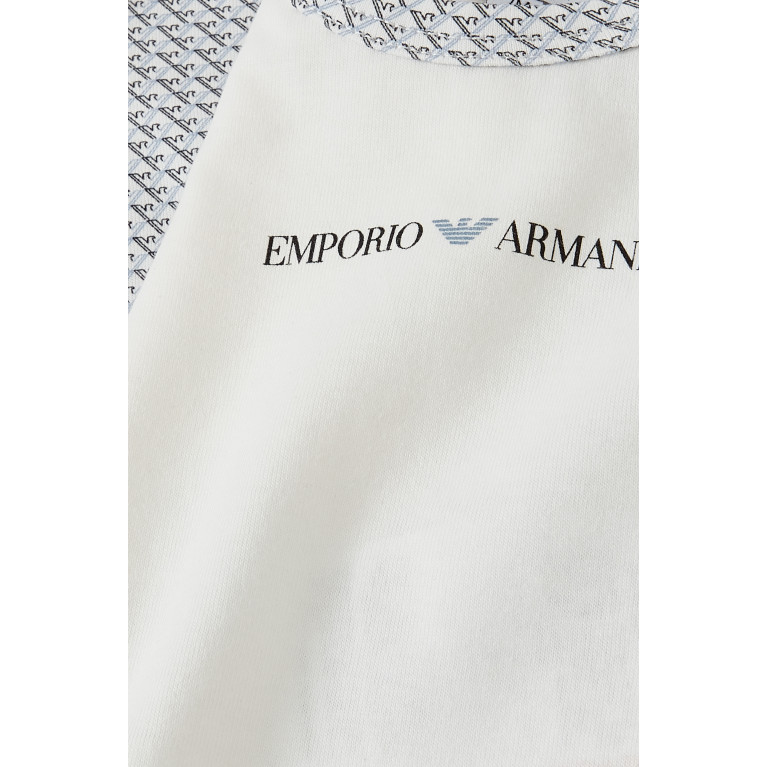 Emporio Armani - EA Eagle Logo Bodysuit in Cotton, Set of 2