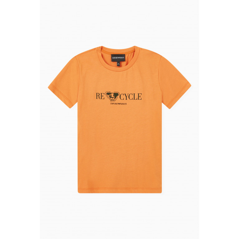 Emporio Armani - EA Emoji Recycle T-shirt in Jersey Orange