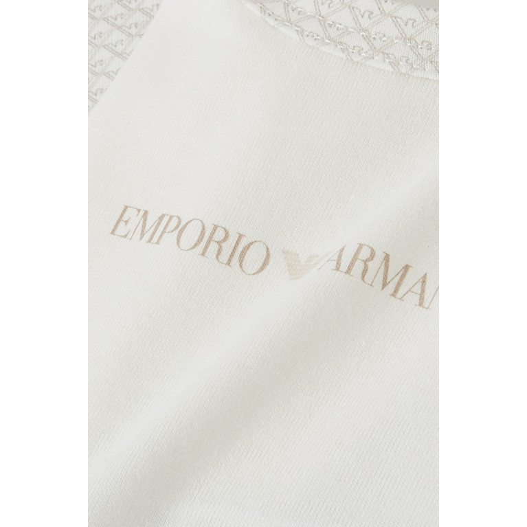 Emporio Armani - EA Eagle Logo Bodysuit in Cotton, Set of 2