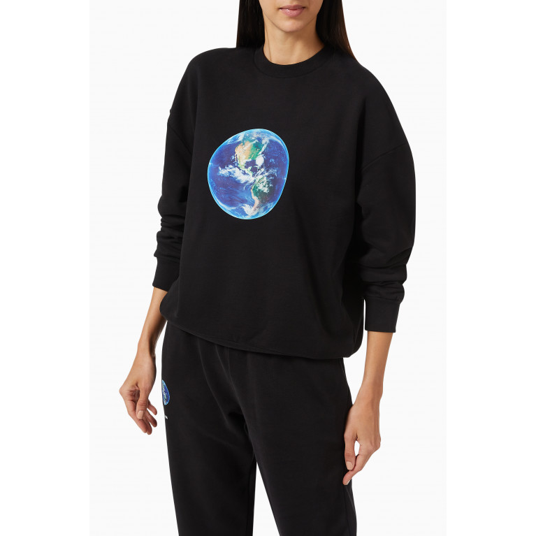 Pangaia - Organic Cotton Mother Earth Sweatshirt Black