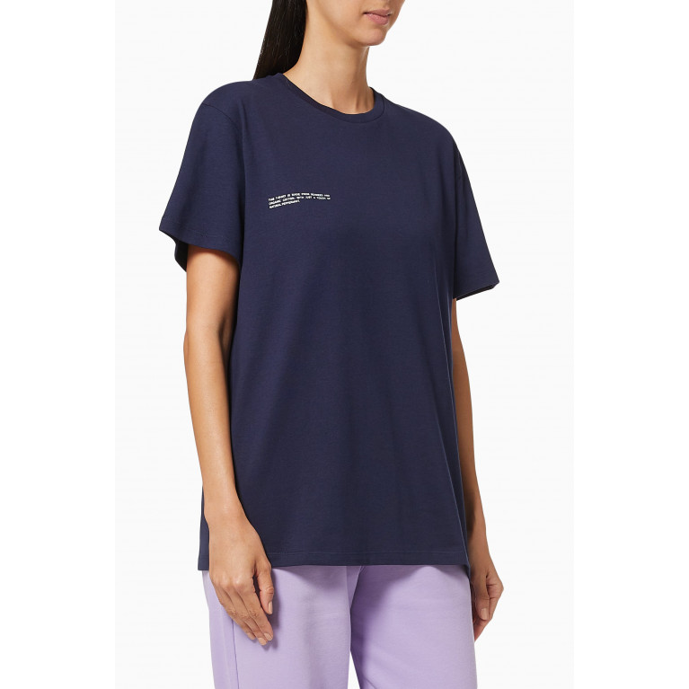 Pangaia - Organic Cotton T-shirt with C-FIBER™ Navy