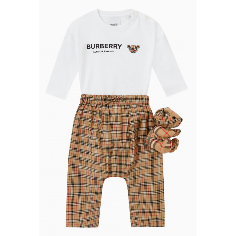 Burberry - Burberry - Baby Gift Set in Vintage Check Cotton