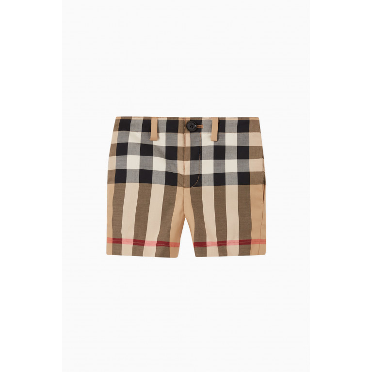 Burberry - Check Tailored Shorts in Stretch Cotton