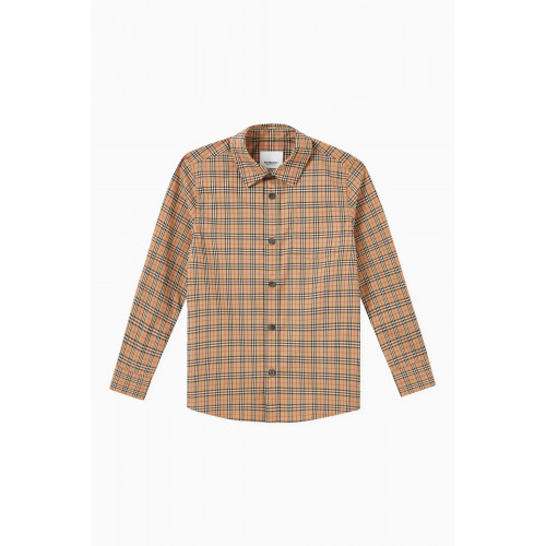 Burberry - Microcheck Shirt in Stretch Cotton