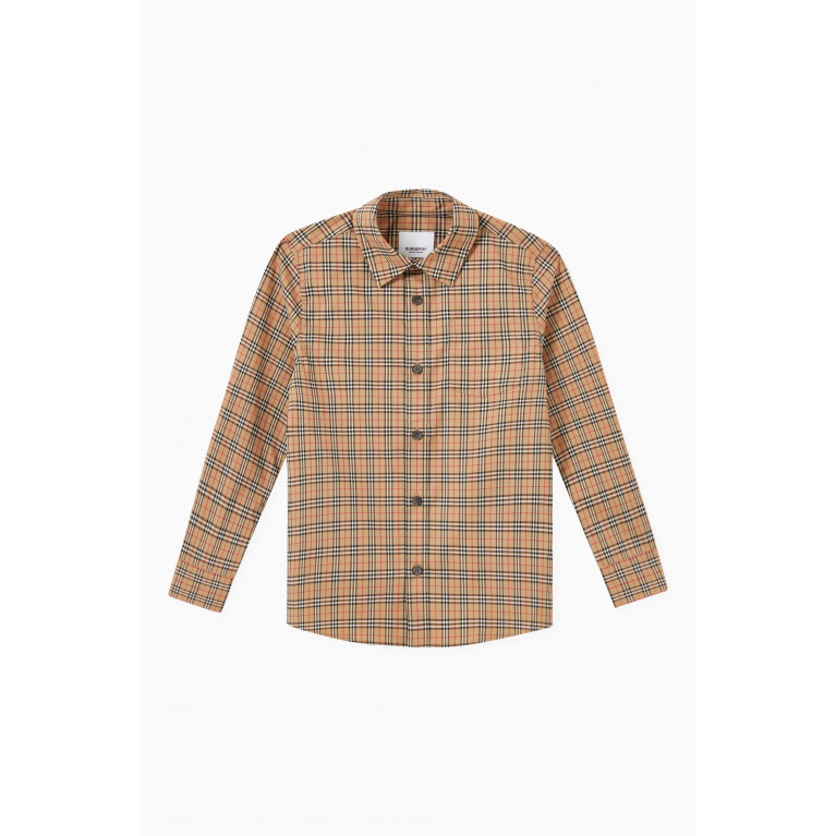 Burberry - Microcheck Shirt in Stretch Cotton