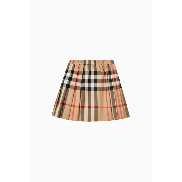 Burberry - Pleated Skirt in Check Stretch Cotton
