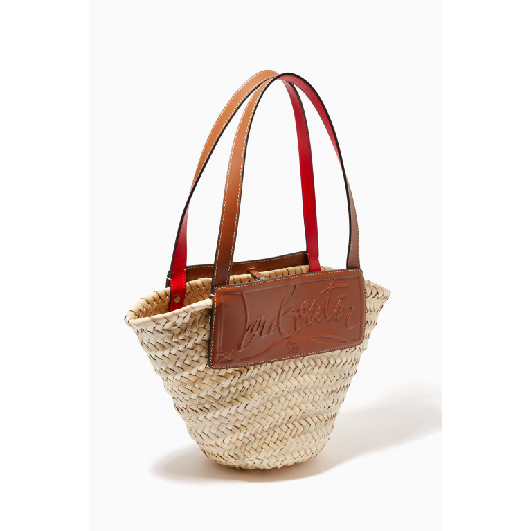 Christian Louboutin - Loubishore Small Bag in Braided Palm Leaves & Leather