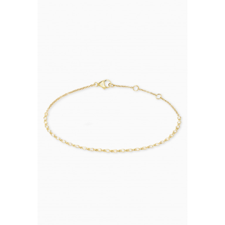 STONE AND STRAND - Dainty Rally Tennis Bracelet with Diamonds in 10kt Yellow Gold