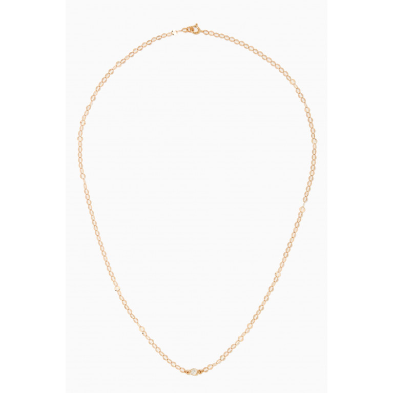 STONE AND STRAND - Twinkle Bezel Diamond Necklace in 14kt Yellow Gold