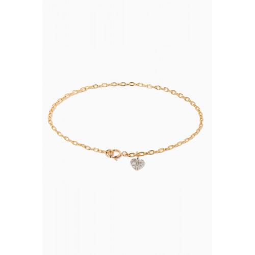 STONE AND STRAND - Heart of the Matter Dangling Bracelet in 14kt Yellow Gold