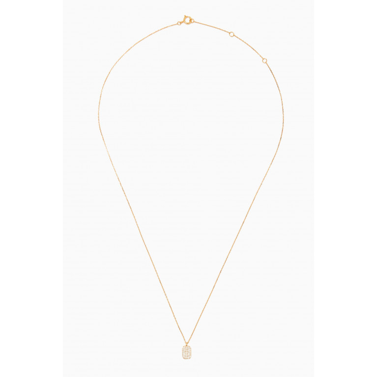 STONE AND STRAND - Tagged Diamond Pendant Necklace in 14kt Yellow Gold