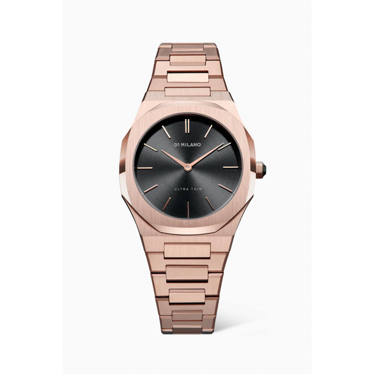 D1 Milano - Ultra Thin Bracelet Quartz Stainless Steel Watch, 34mm Black